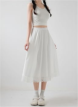 Amazon | [YIXUANAI] ペチコート スカートレース ペチコート